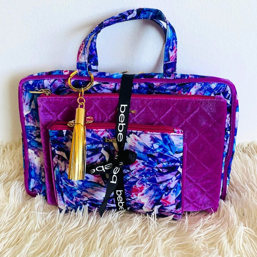 Bebe 3pc Hanging Weekender Set